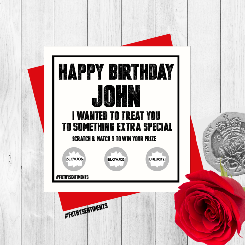 *NEW* PERSONALISED BIRTHDAY SCRATCH CARD PER20