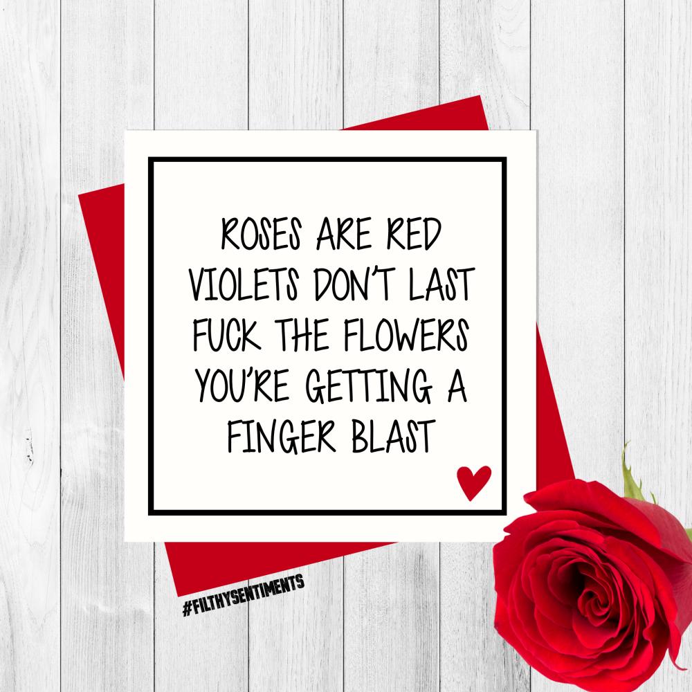 Roses are red finger blast card Per37  G0019