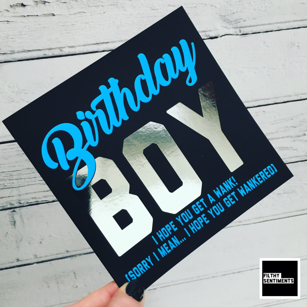 BIRTHDAY BOY WANKERED FOIL CARD - FS830 - R0018