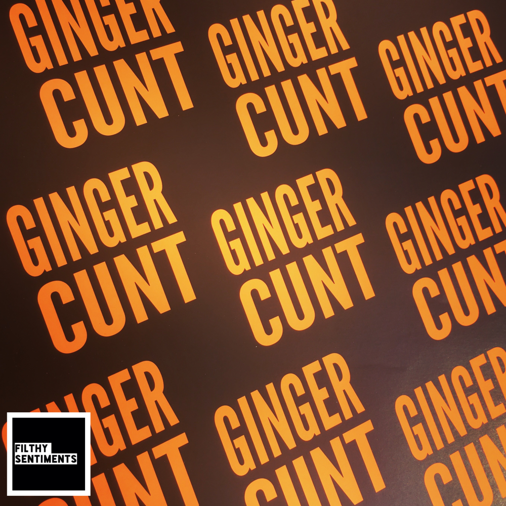 Ginger Cunt Neon Orange Wrapping Paper 
