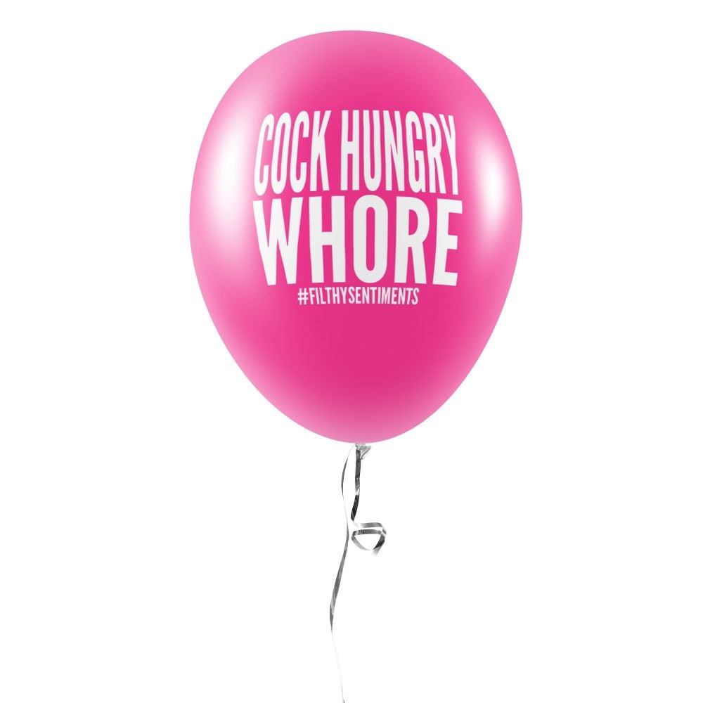 COCK HUNGRY WHORE BALLOONS (Pack of 5) - 