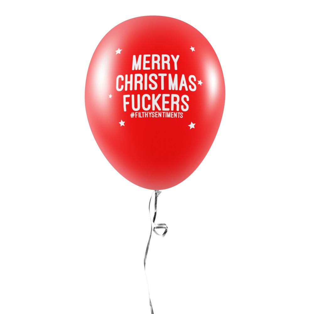 MERRY XMAS FUCKERS BALLOONS (Pack of 5) - 