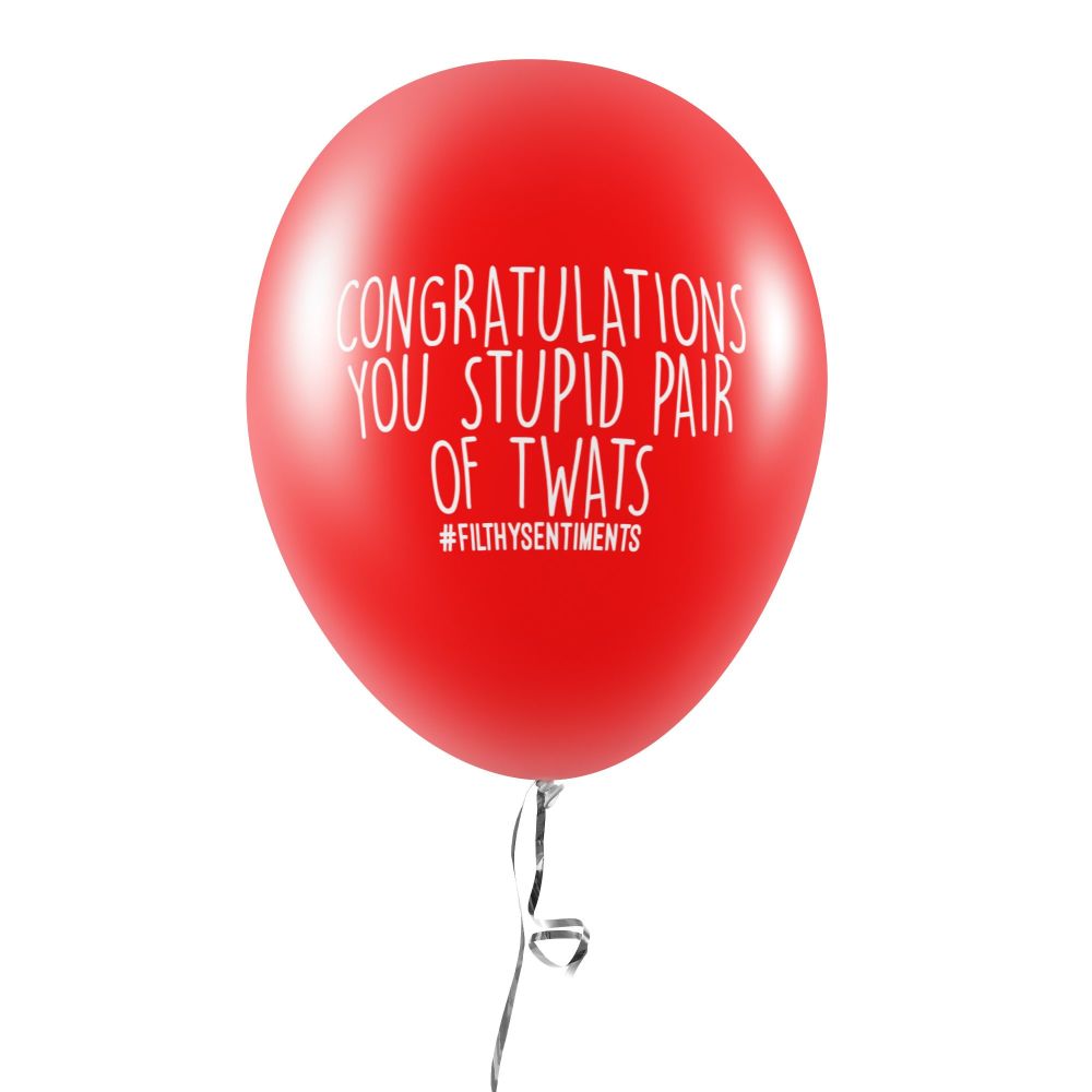 CONGRATULATIONS PAIR OF TWATS BALLOONS (Pack of 5) - 