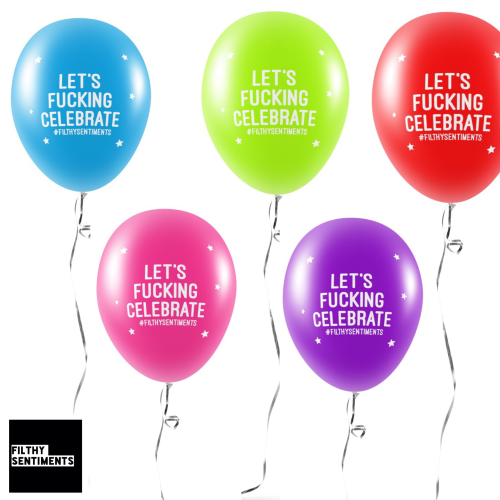 LET'S CELEBRATE BALLOONS (Pack of 5) -