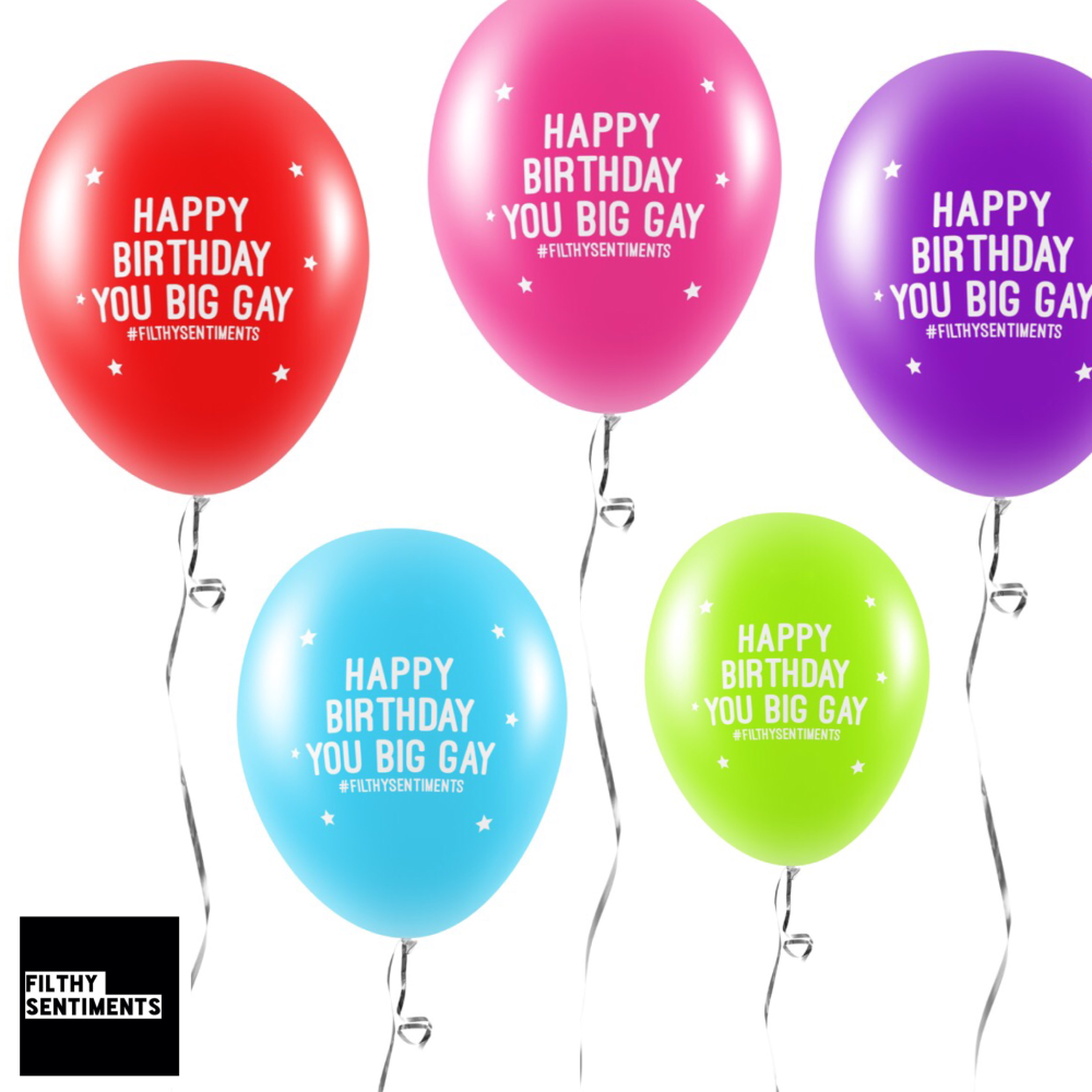 BIG GAY BALLOONS (Pack of 5) -  D43