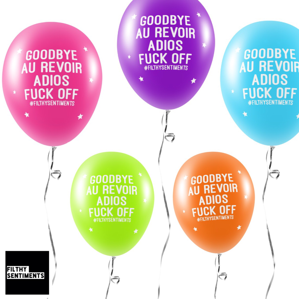 GOODBYE BALLOONS (Pack of 5) - 