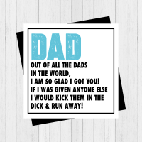 Dad Glad I got you card  - PER82