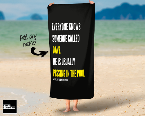 EVERYONE KNOWS PERSONALISED TOWEL - PERTOWEL
