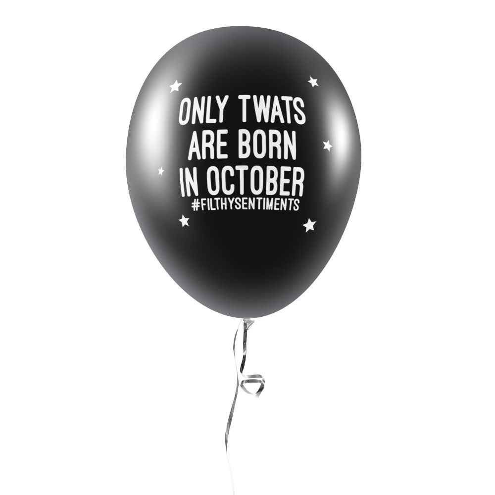 BORN IN OCTOBER BALLOONS (Pack of 5) C0043