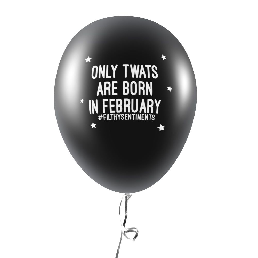 BORN IN FEBRUARY BALLOONS (Pack of 5) C0032