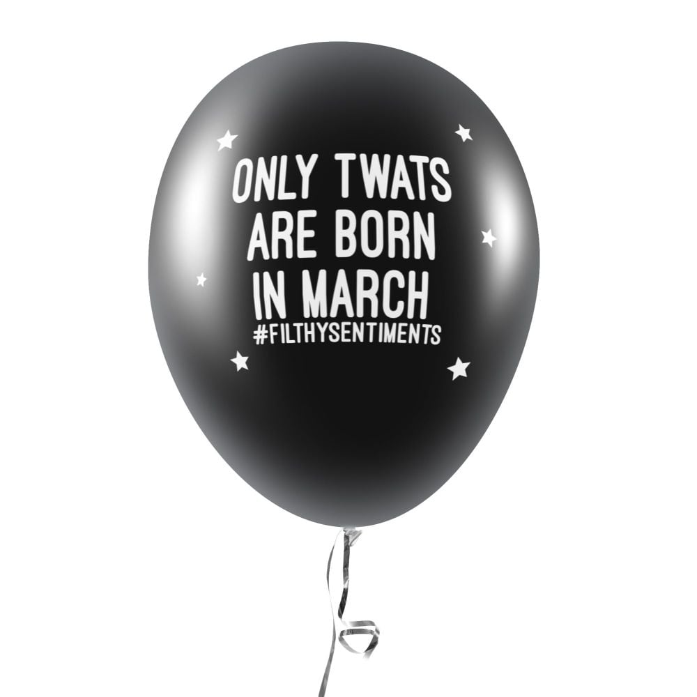 BORN IN MARCH BALLOONS (Pack of 5) 
