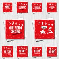    A VERY MERRY MIXED RED XMAS CARD PACK 