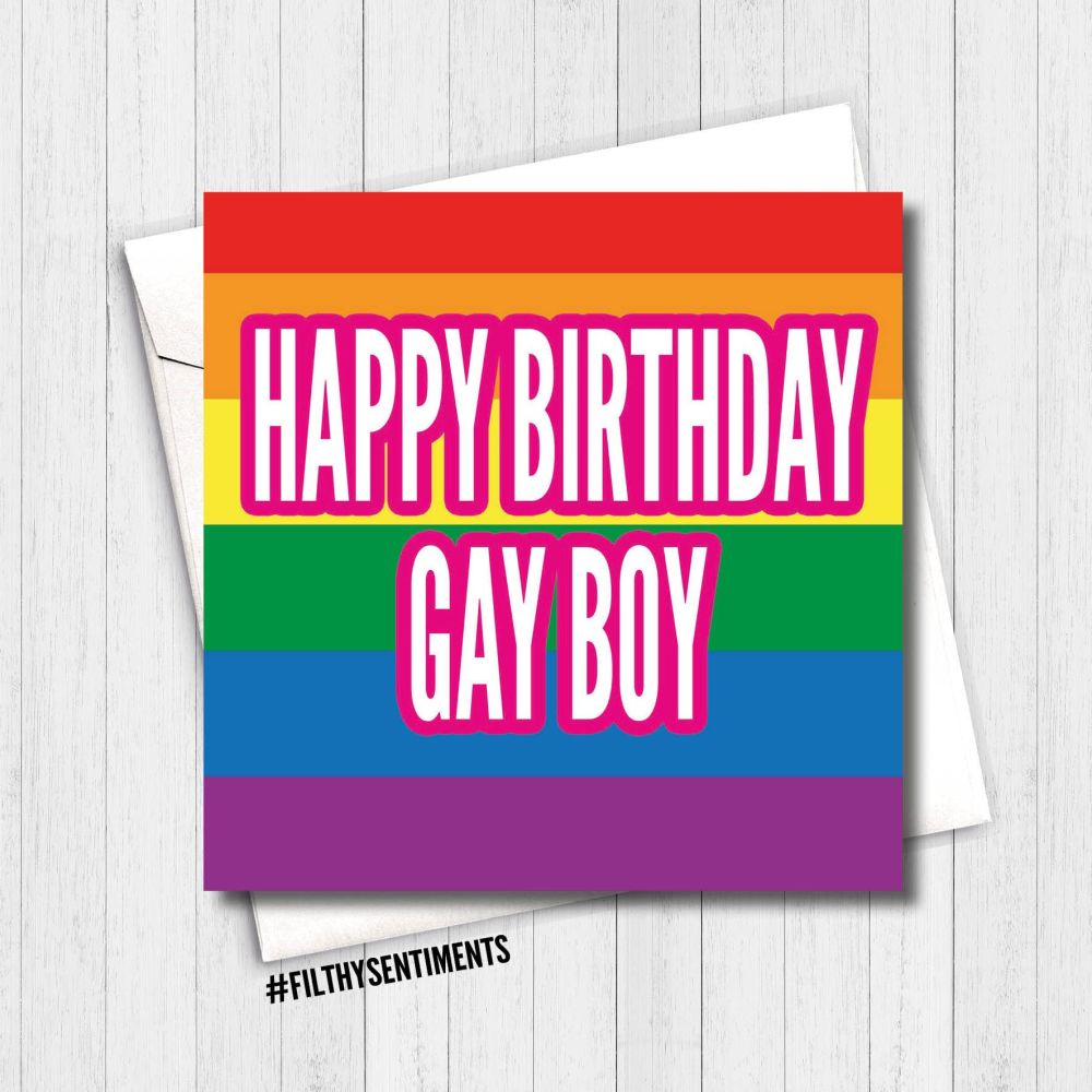 HAPPY BIRTHDAY GAY BOY CARD - FS347