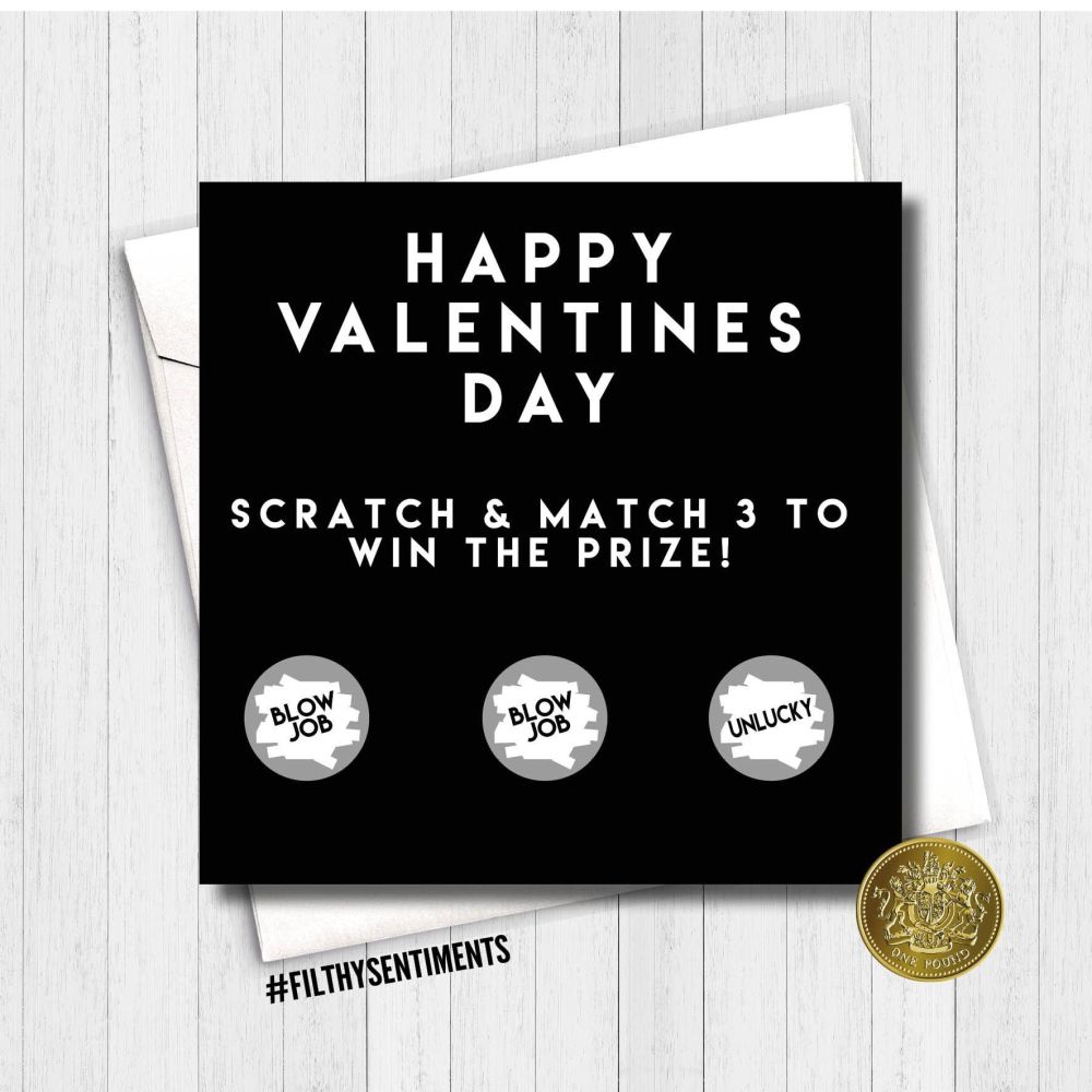 Amazing Valentines day Blowjob scratch card 