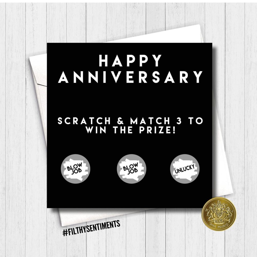 Anniversary Blowjob scratch card 
