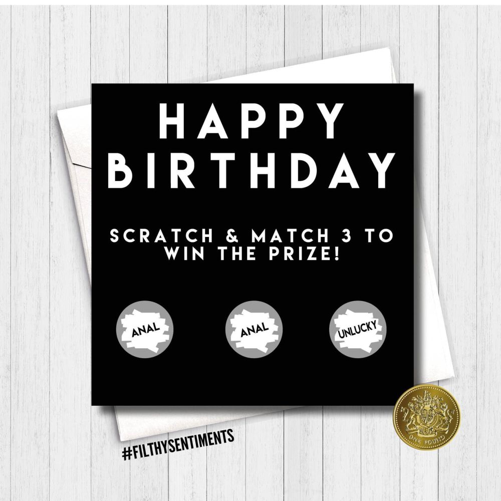 BIRTHDAY ANAL BLACK CARD FS222 B0087 / B0088