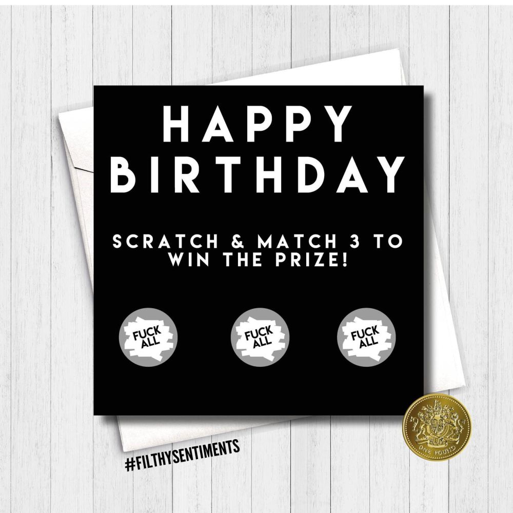 Birthday Fuck all scratch card - HBFAMA275 - G0049
