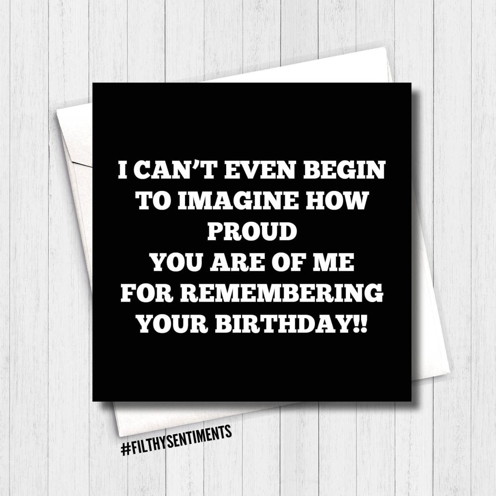 I remembered your birthday card RYB297 - G0053