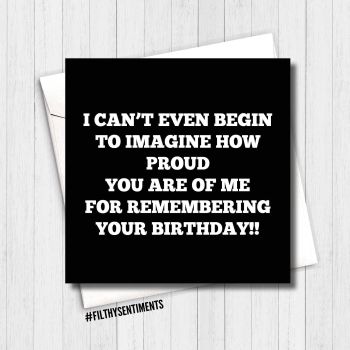 I remembered your birthday card FS245 - G0053