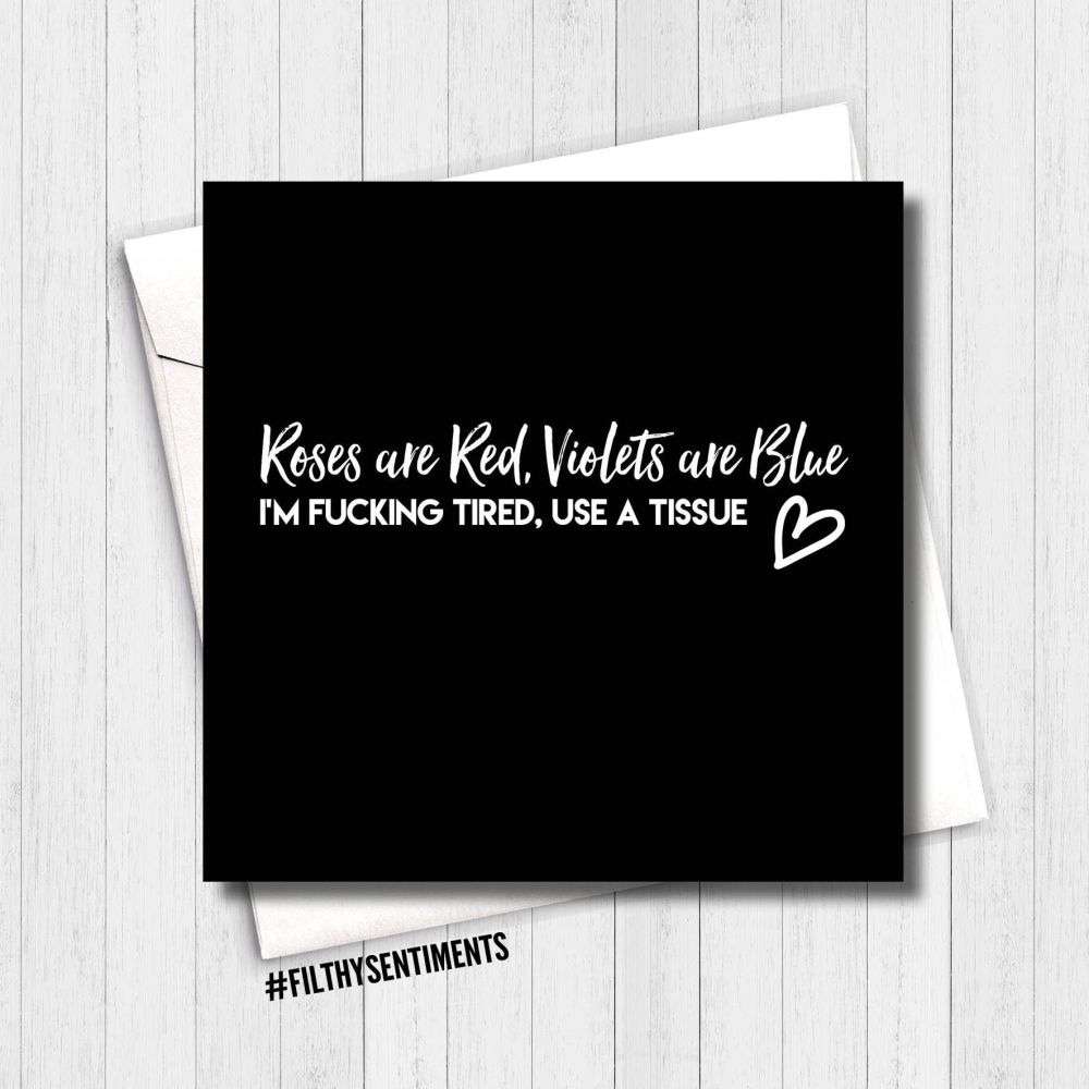 Roses are red tissue card RAR280 G0086