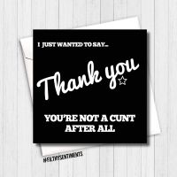Thank you, you're not a cunt card FS218 - H0042