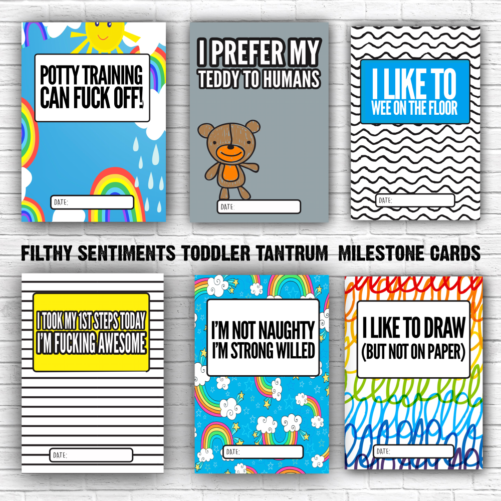 Toddler Tantrum Milestone Cards 