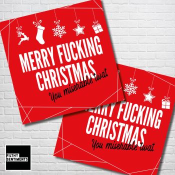 MISERABLE TWAT RED CHRISTMAS CARD PACK - FS357