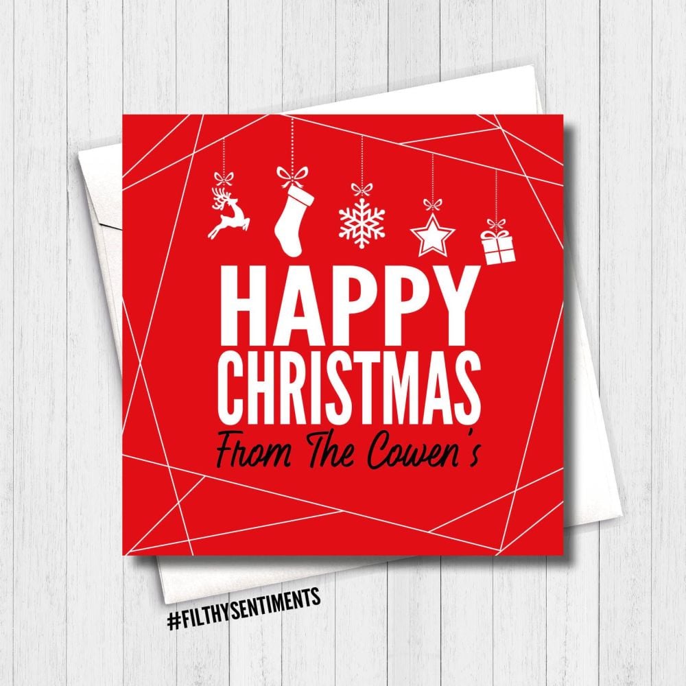 PERSONALISED HAPPY CHRISTMAS CARD - FS373