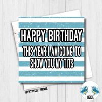 Birthday Show my tits Card - FS379 / R0042