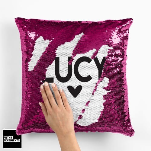 ANY WORDING PERSONALISED MERMAID SEQUIN CUSHION