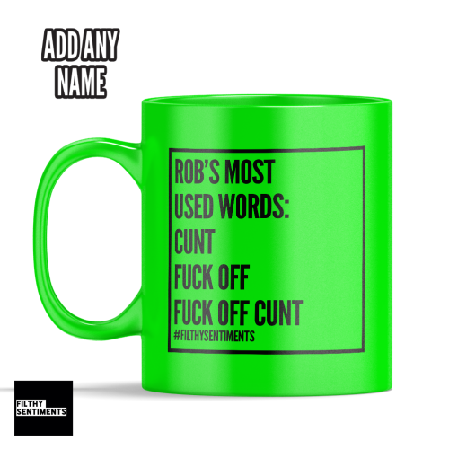 FAVOURITE WORDS PERSONALISED MUG - 194