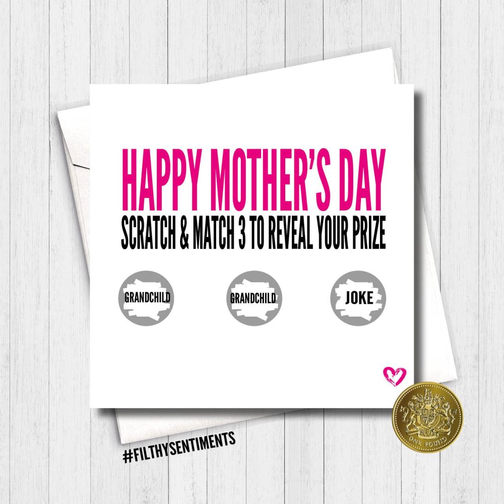     PINK MOTHER'S DAY SCRATCH CARD  - FS436