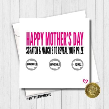 PINK MOTHER'S DAY SCRATCH CARD  - FS436/ H0005