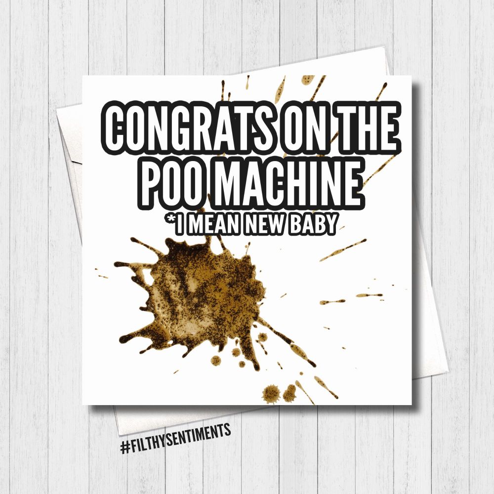    New Baby Poo Machine Card - FS451 / H0029