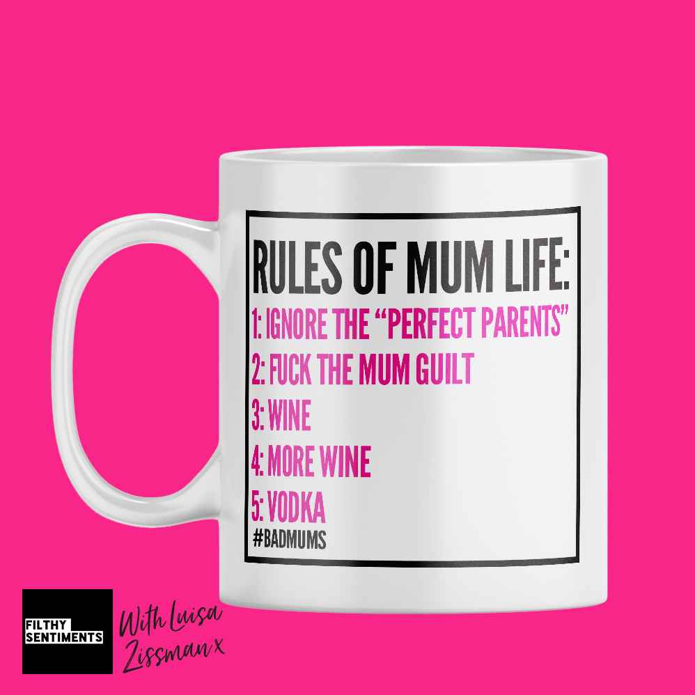 RULES OF MUM LIFE MUG BY LUISA