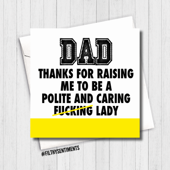   Dad, polite lady Card - FS461