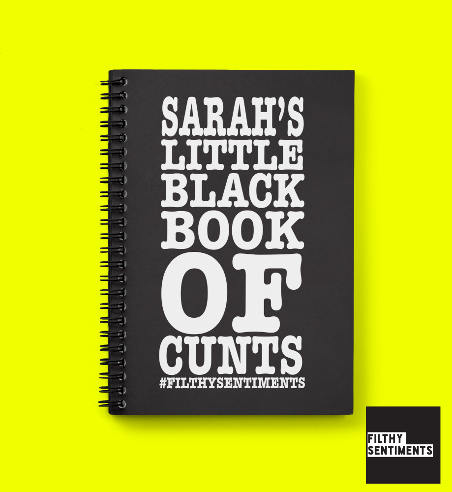    Personalised Little Black Book of Cunts 