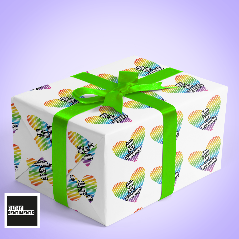      ADD ANY WORDING WRAPPING PAPER - W002
