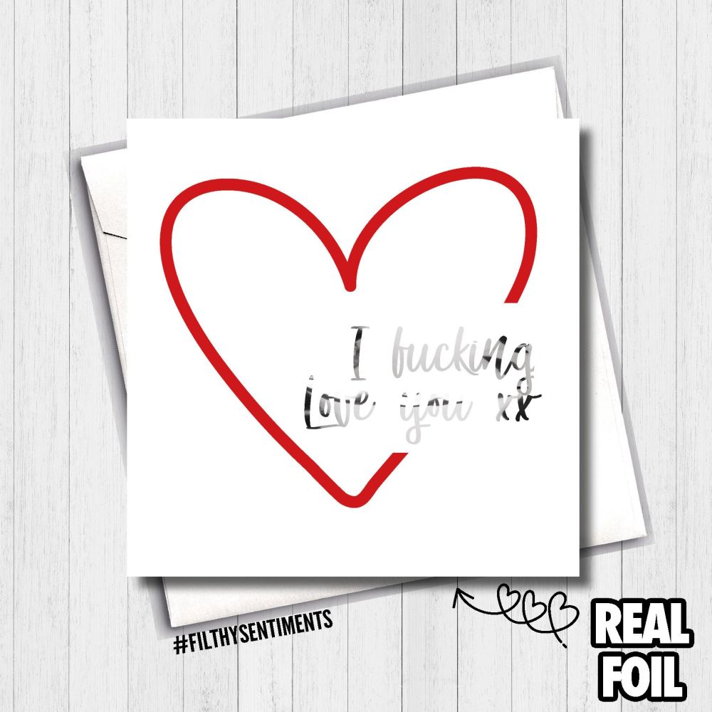  Heart Love Foil Card - FS487