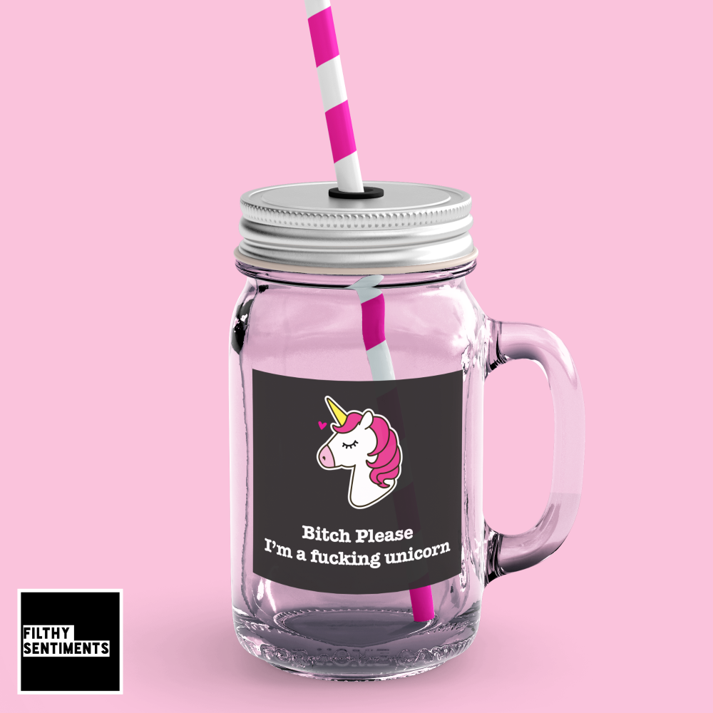     UNICORN MASON JAR GLASS