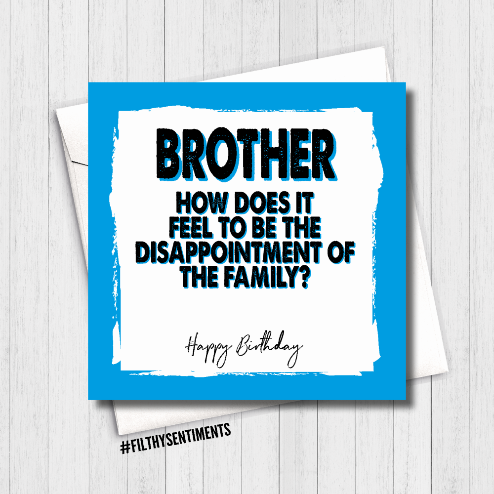   BROTHER DISSAPOINTMENT CARD - FS494