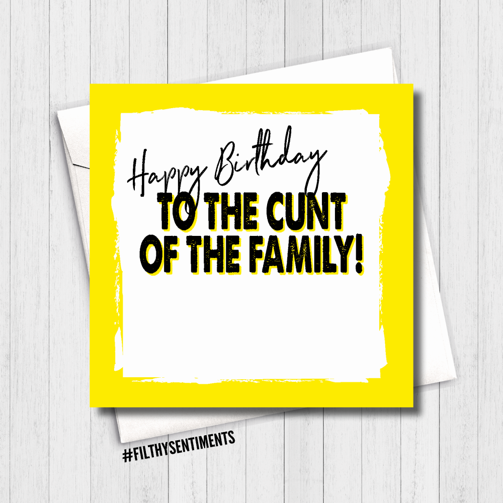   CUNT OF THE FAMILY CARD - FS496/ G0036