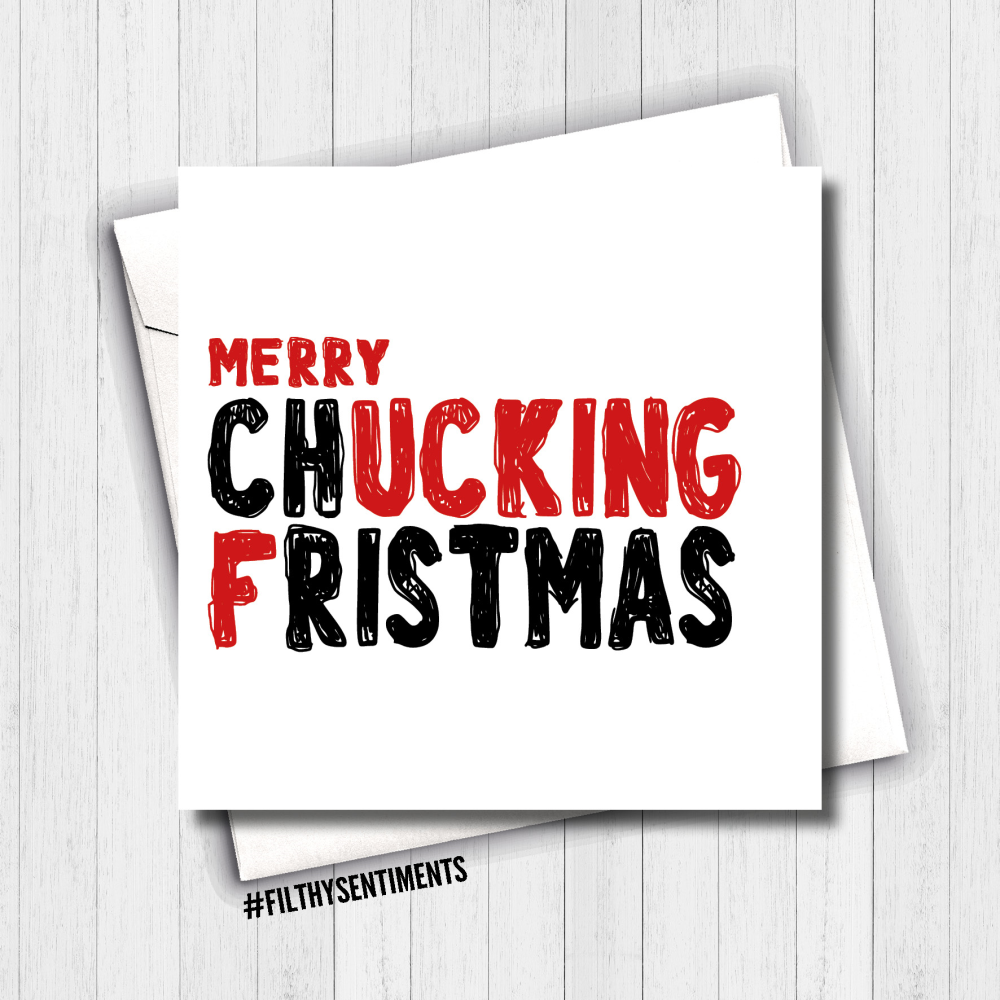 MERRY CHUCKING  FRISTMAS CARD PACK - FS638