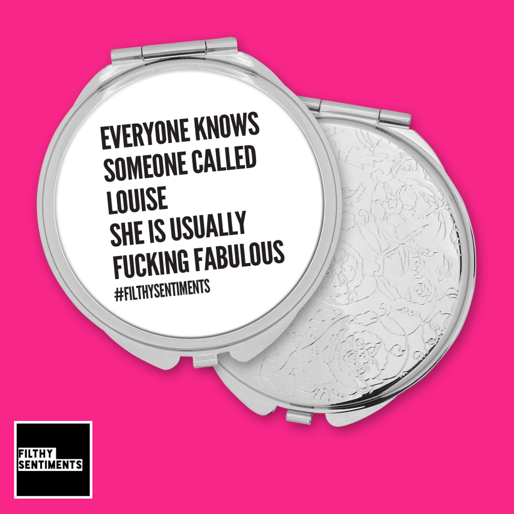 Everyone knows personalised pocket mirror - F00041