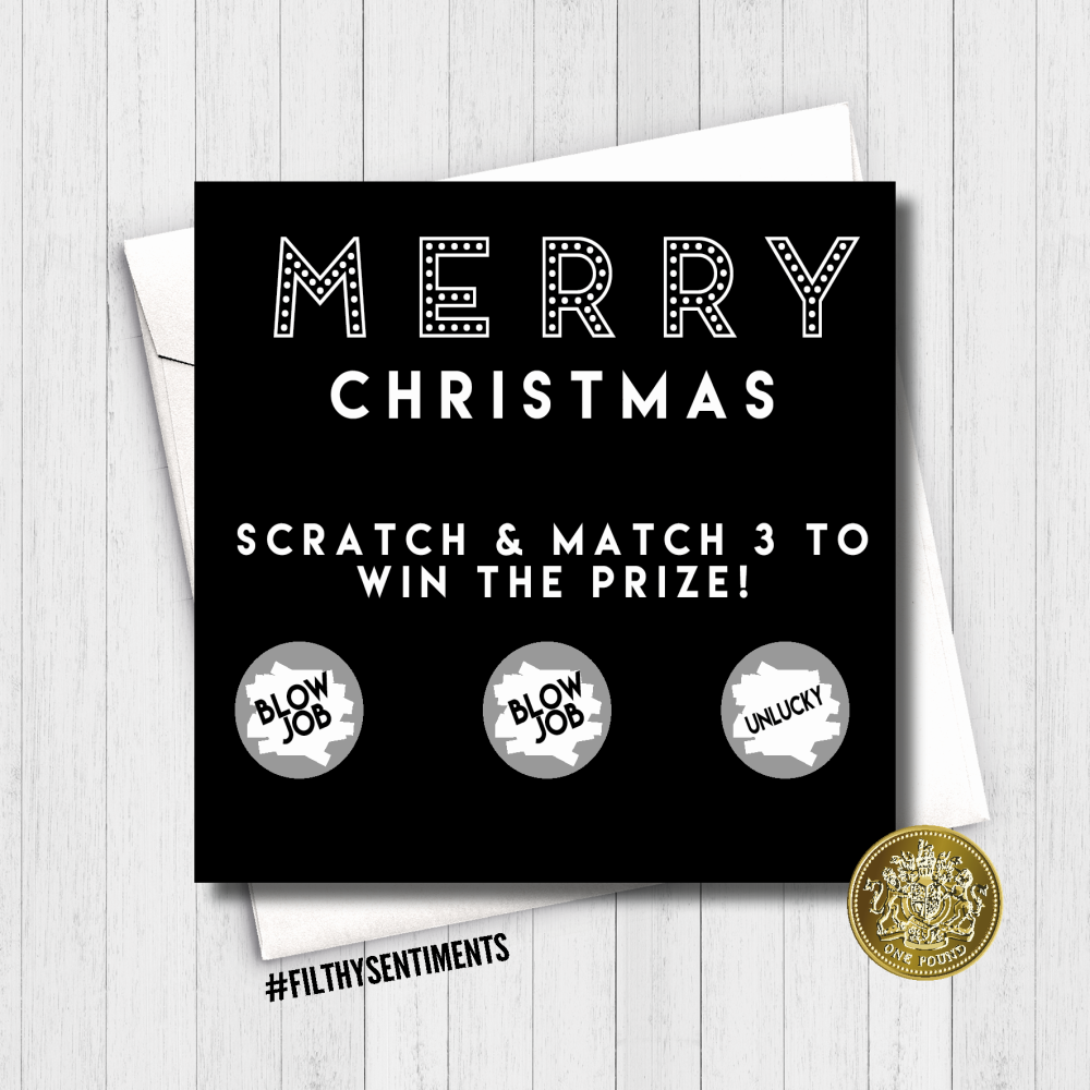Merry Christmas Blowjob Scratch Card FS260 / FS261