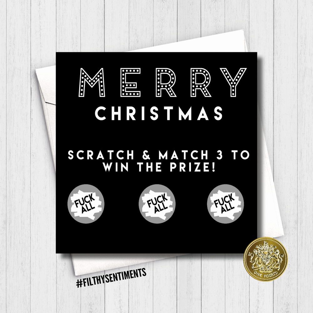 Merry Christmas Fuck All Scratch Card - XMAS11