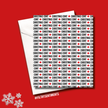    MINI SNOWFLAKE CUNT CHRISTMAS CARD PACK - FS676 (MINI)
