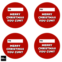     YOU CUNT CHRISTMAS GIFT TAG STICKER - E14