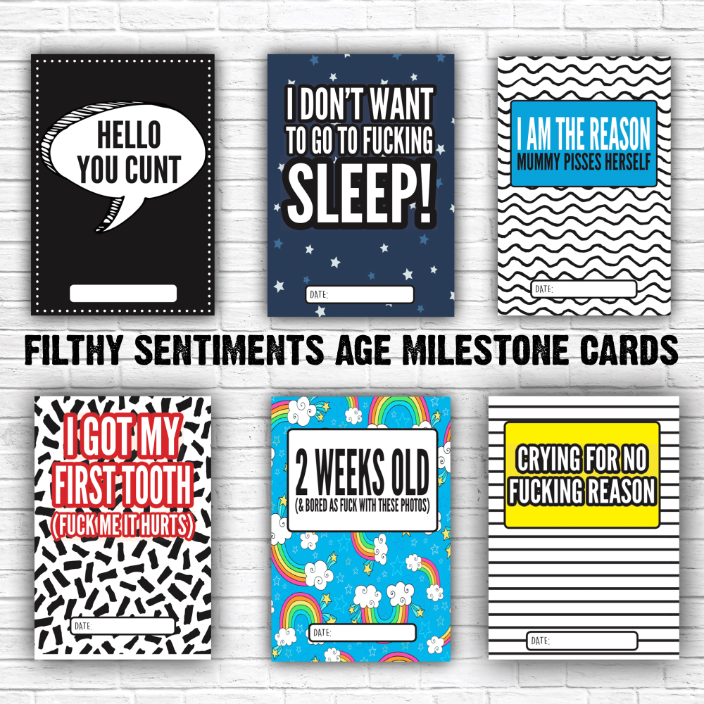 COMBINED BABY & TODDLER PACK - Baby Age Milestone Cards 