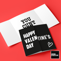 Hidden message "Happy Valentines Day, you Cunt" card - FS705
